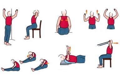 Movement with thoracic osteochondrosis